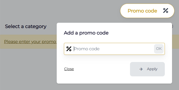 promo code