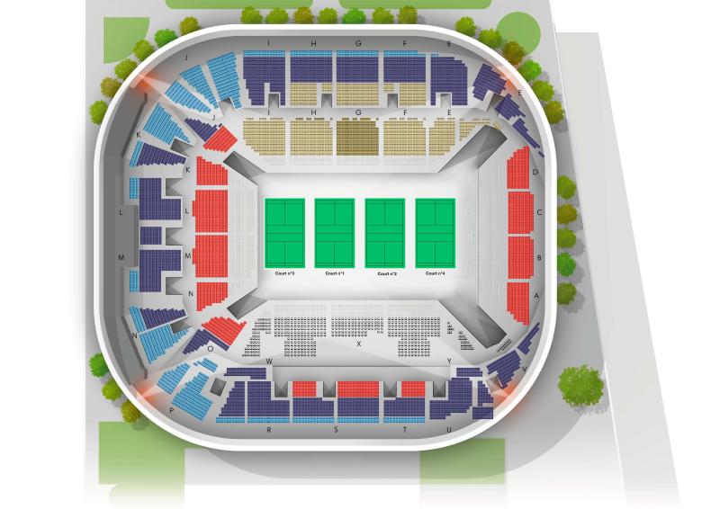 ADIDAS ARENA coupe du monde badminton 4 terrains